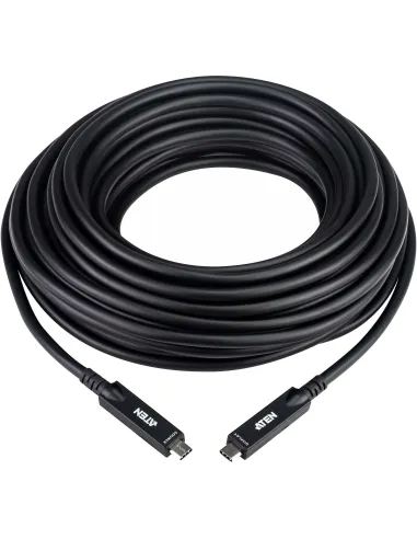 ATEN UE3415F Cable USB-C Activo óptico 15 m Negro