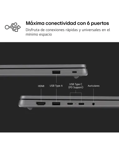 Portátil LG Gram Book 15U50T-G.AA56B con Intel Core i5-1334U