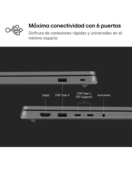 Portátil LG Gram Book 15U50T-G.AA56B con Intel Core i5-1334U