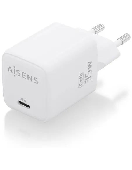 Cargador USB-C GaN 35 W AISENS ASCH-35W1P016-W PD 3.0 y PPS