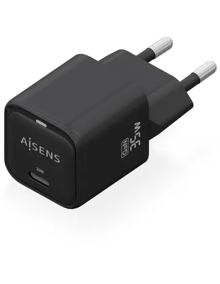 Cargador USB-C GaN 35 W AISENS ASCH-35W1P023-BK PD 3.0 y PPS
