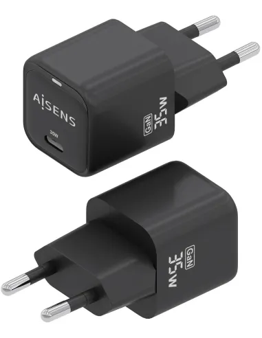 Cargador USB-C GaN 35 W AISENS ASCH-35W1P023-BK PD 3.0 y PPS