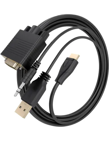 Aisens A122-1013: Conversor HDMI a VGA con audio y USB-A