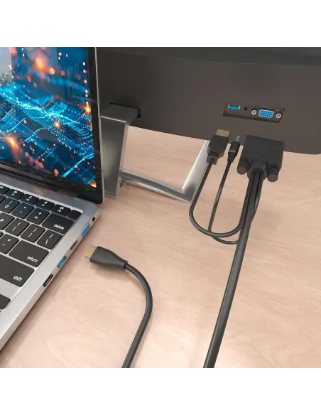 AISENS A122-1014: HDMI a VGA con audio, 1,5 m
