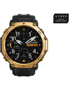 Amazfit T-Rex 3 Pro Oro Bluetooth GPS NFC 48mm AMOLED Talla Única con correa Negra Resistencia Agua 10ATM-1403907