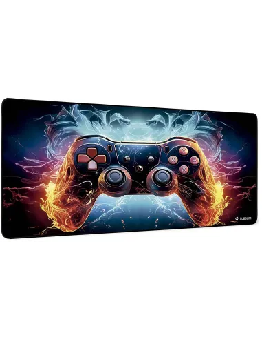 Alfombrilla gaming XL SUBBLIM Negra GameCore 900x400
