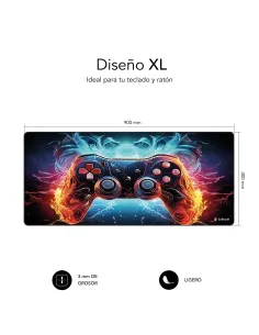 SUBBLIM GameCore XL Mouse Pad Negra Microtexturizada Antideslizante-1401497