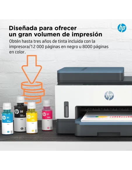 Impresora HP Smart Tank 7306 depósito, dúplex y ADF 35 hojas