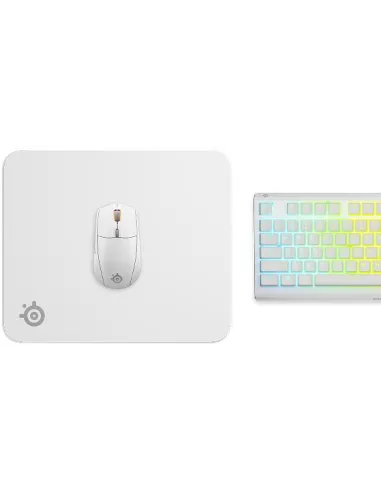 Alfombrilla Gaming SteelSeries QcK M Blanca: superficie fina