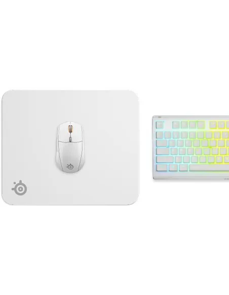 Alfombrilla Gaming SteelSeries QcK M Blanca: superficie fina