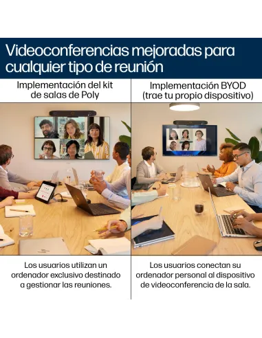 HP Poly Studio V52 A09D4AA : videobar 4K para salas medianas