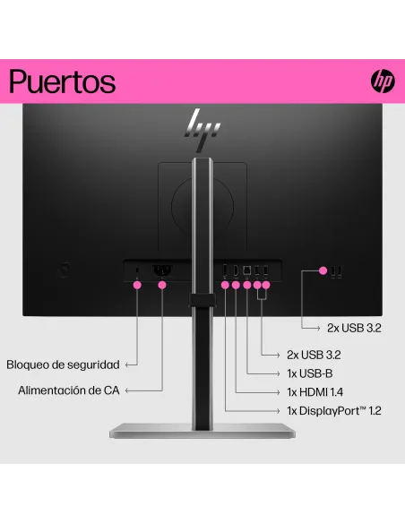 Monitor táctil HP E24T G5 6N6E6AA 23,8" FHD IPS 75 Hz