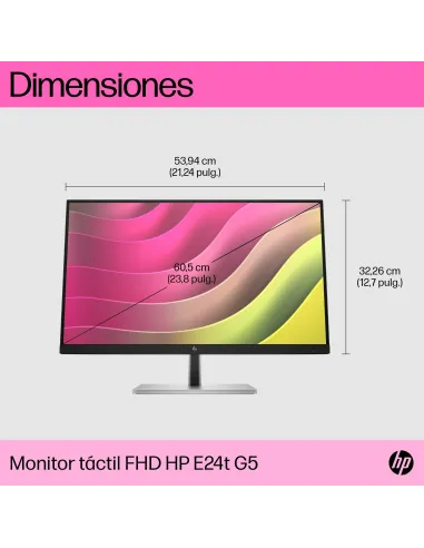 Monitor táctil HP E24T G5 6N6E6AA 23,8" FHD IPS 75 Hz