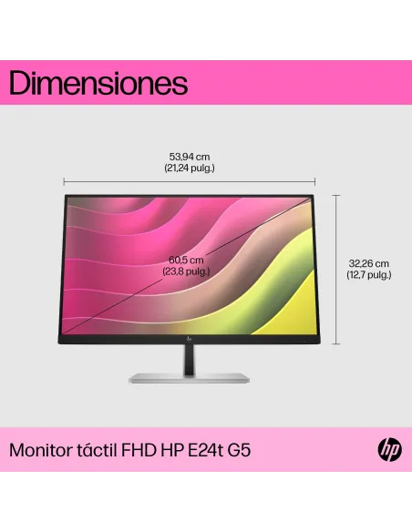 Monitor táctil HP E24T G5 6N6E6AA 23,8" FHD IPS 75 Hz