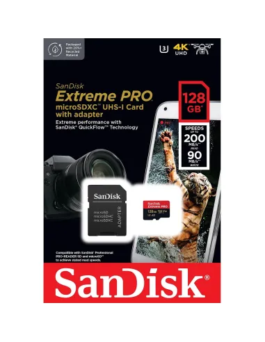 Tarjeta de Memoria SanDisk Extreme PRO 128GB UHS-I V30 A2