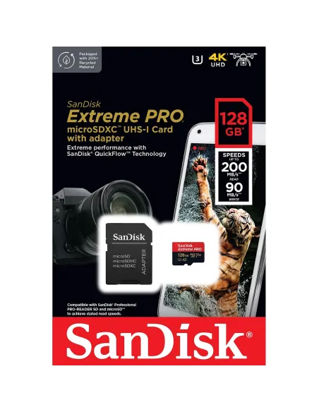 Tarjeta de Memoria SanDisk Extreme PRO 128GB UHS-I V30 A2
