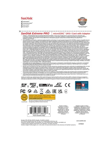 Tarjeta de Memoria SanDisk Extreme PRO 128GB UHS-I V30 A2