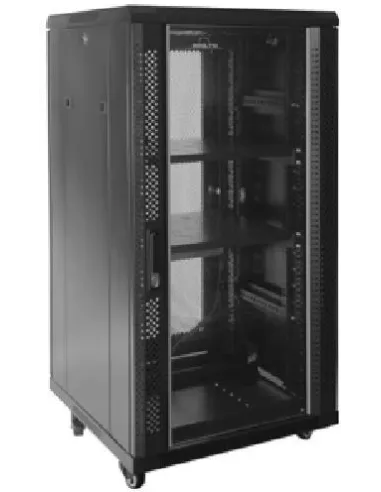 Monolyth SH6622 Armario Rack de Suelo 19" 22U 600 × 600 (Sin Accesorios , Puerta de Cristal)