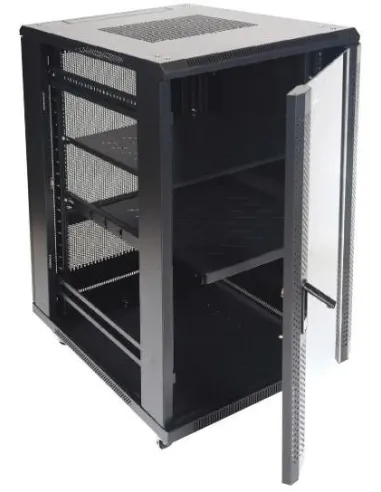 Monolyth SH6022 Armario Rack de Suelo 19" 22U 600x1000 (Puerta de Cristal , Sin Accesorios)