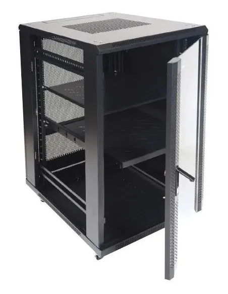Monolyth SH6022 Armario Rack de Suelo 19" 22U 600x1000 (Puerta de Cristal , Sin Accesorios)