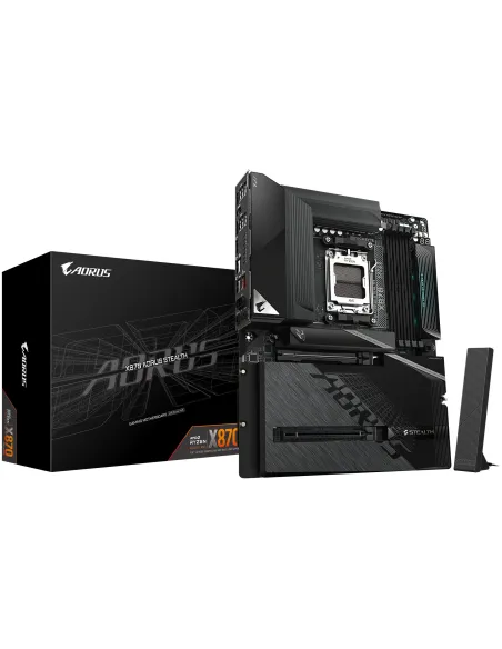 Gigabyte X870 AORUS STEALTH X870 AM5 DDR5 ATX WiFi 7 PCIe 5.0 USB4 5GbE RGB