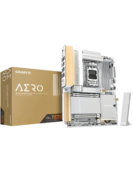 Gigabyte X870E AERO X3D WOOD X870E AM5 DDR5 ATX WiFi 7 USB4 5GbE M.2 RAID