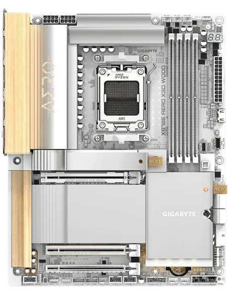 Placa Base Gigabyte X870E AERO X3D WOOD: AM5, USB4 y Wi-Fi 7