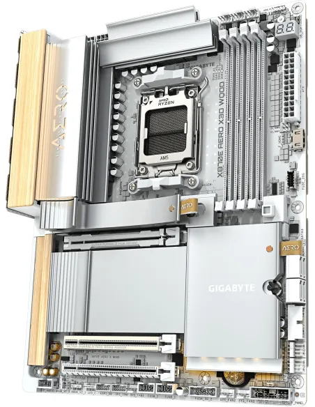 Placa Base Gigabyte X870E AERO X3D WOOD: AM5, USB4 y Wi-Fi 7