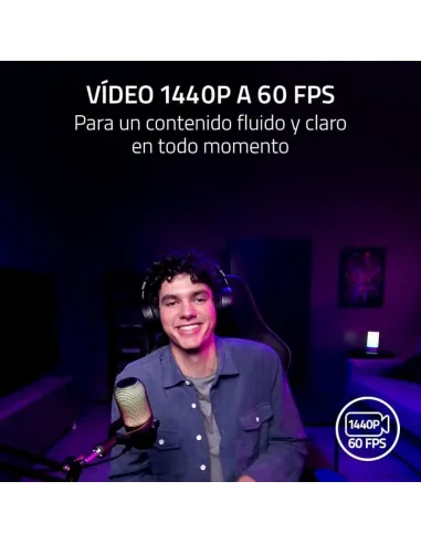 Razer Kiyo V2 X Blanca: Cámara Web 2K 60 FPS para streaming
