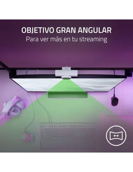 Razer Kiyo V2 X Blanca: Cámara Web 2K 60 FPS para streaming