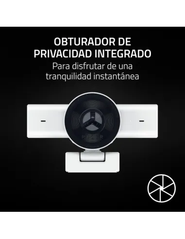 Razer Kiyo V2 X Blanca: Cámara Web 2K 60 FPS para streaming