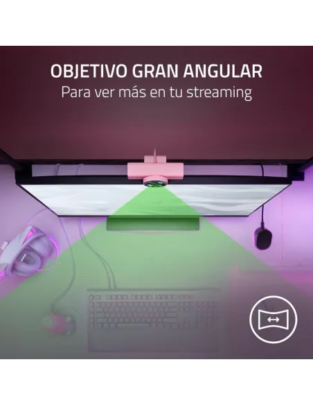 Razer Kiyo V2 X Rosa: Cámara Web 2K 60 FPS para streaming