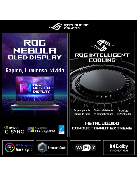 Portátil Asus ROG Zephyrus G14 OLED GU405AW-SY016 y RTX 5080