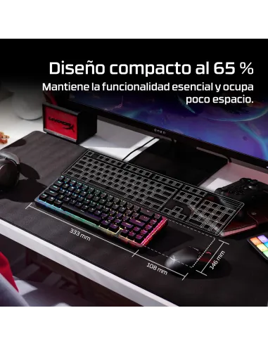 HyperX Origins 2 65: teclado mecánico 65% 8000 Hz