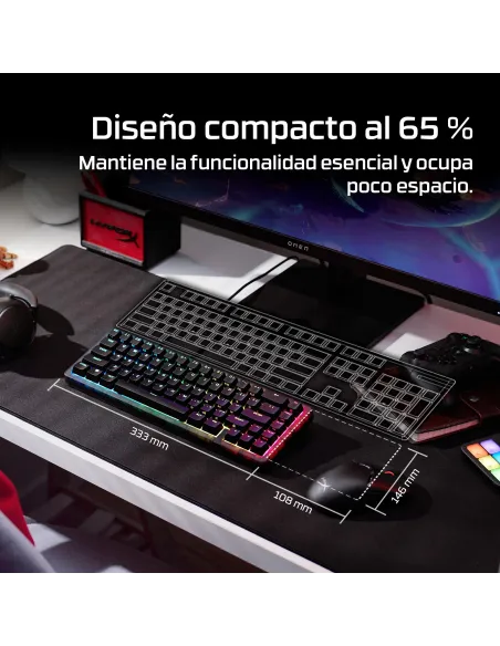 HyperX Origins 2 65: teclado mecánico 65% 8000 Hz