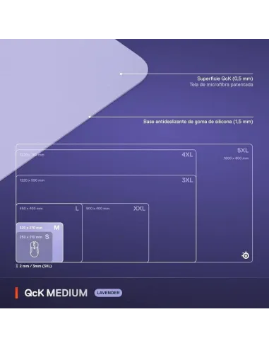 Alfombrilla Gaming SteelSeries QcK M Lavanda