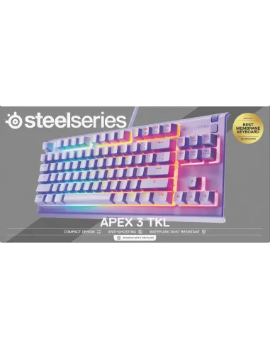 Teclado TKL USB SteelSeries Apex 3 TKL Lavender (US)