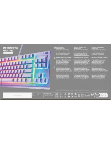 Teclado TKL USB SteelSeries Apex 3 TKL Lavender (US)