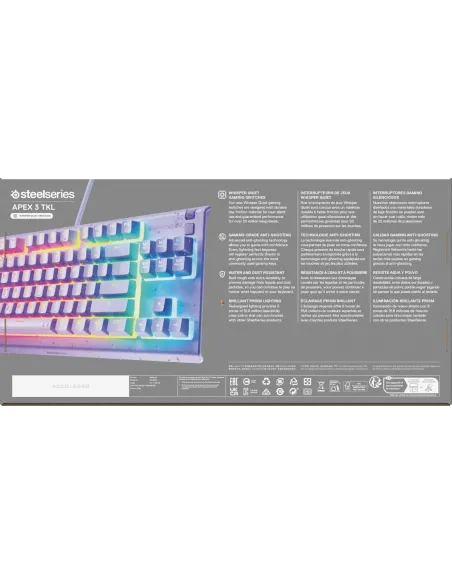Teclado TKL USB SteelSeries Apex 3 TKL Lavender (US)