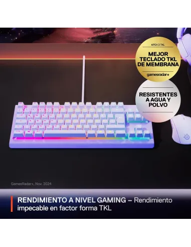 Teclado TKL USB SteelSeries Apex 3 TKL Lavender (US)