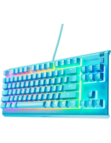 SteelSeries Apex 3 TKL Aqua (US) Teclado Gaming con Iluminación RGB de 8 Zonas