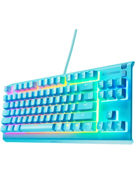 SteelSeries Apex 3 TKL Aqua (US) Teclado Gaming con Iluminación RGB de 8 Zonas