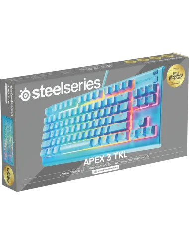 Teclado TKL USB SteelSeries Apex 3 TKL Aqua (US)