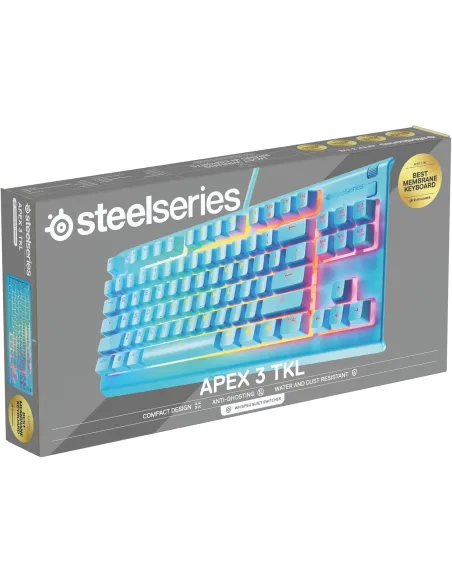 Teclado TKL USB SteelSeries Apex 3 TKL Aqua (US)
