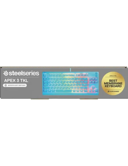 Teclado TKL USB SteelSeries Apex 3 TKL Aqua (US)