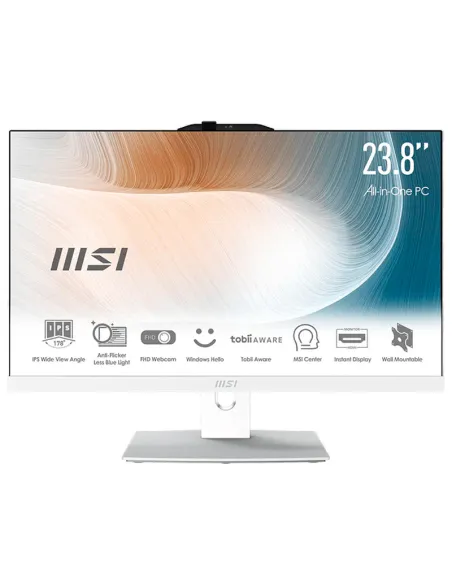 MSI Modern AM242P 1M-2253EU Intel Core i5 120U-16GB-512GB SSD-24 W11 Pro Blanco