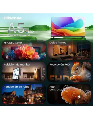Televisor Hisense 40A5S: TV QLED 40" Full HD con eARC
