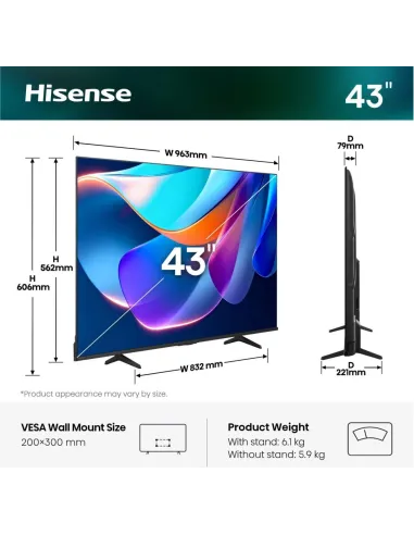 Televisor Hisense 50A6S 50" 4K QLED: HDR10+ y Dolby Vision
