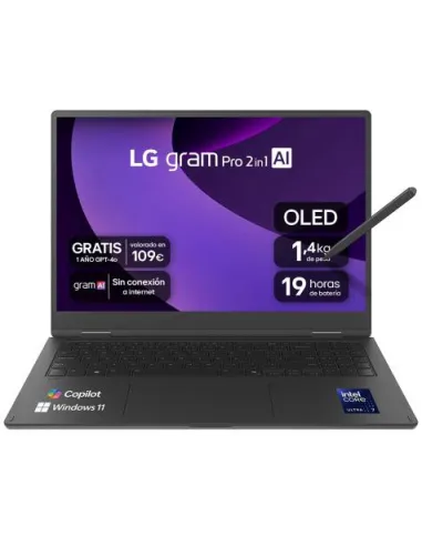 Portátil LG Gram Pro 2-en-1 16T90TP-K.AD88B y W11 Home