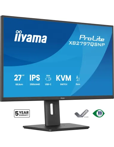 Monitor iiyama ProLite XB2797QSNP-B1: 27" QHD USB-C 96 W